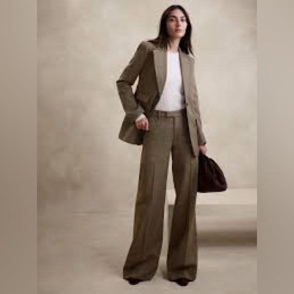 NWT Wide Leg Italian Wool Dress Pants - Picture 3 of 6